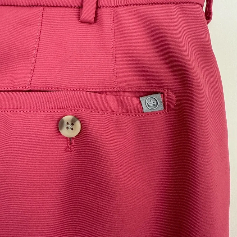 Peter Millar Chino Shorts Salem Nantucket Pink Performance Golf Casual Men 36
